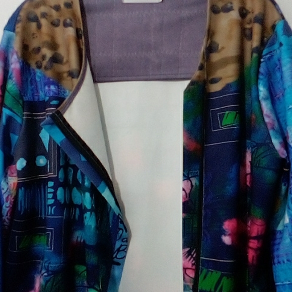 Misslook vintage multi colour print jacket - Picture 6 of 7
